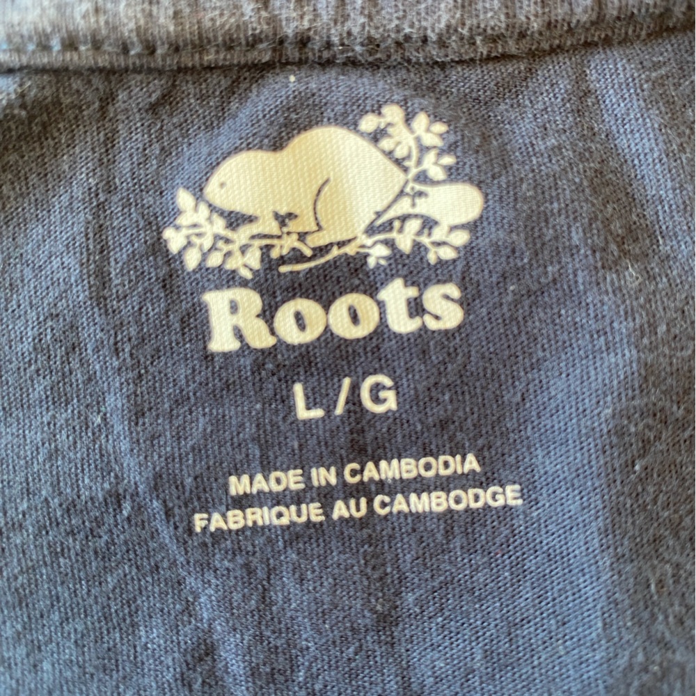 Roots Women’s Vintage Hockey Graphic Tee – Navy, 100% Cotton, Size L - Picture 4 of 7